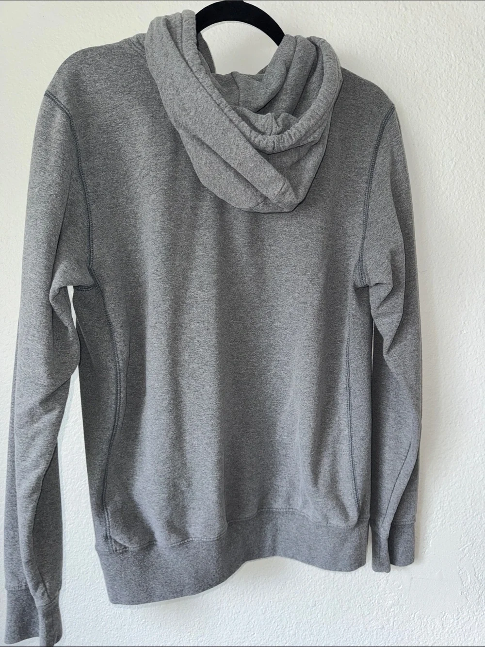 The North Face Heather Gray Pullover Hoodie with Logo Patch